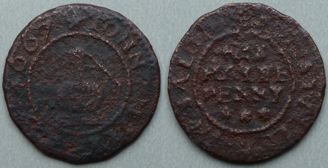 Shrewsbury, John Millard 1667 halfpenny